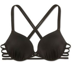 Black Pushup Bathing Suit Top